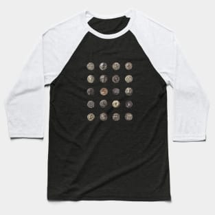 Early Anglo Saxon Coin Collection Thrymsa Sceatta Baseball T-Shirt